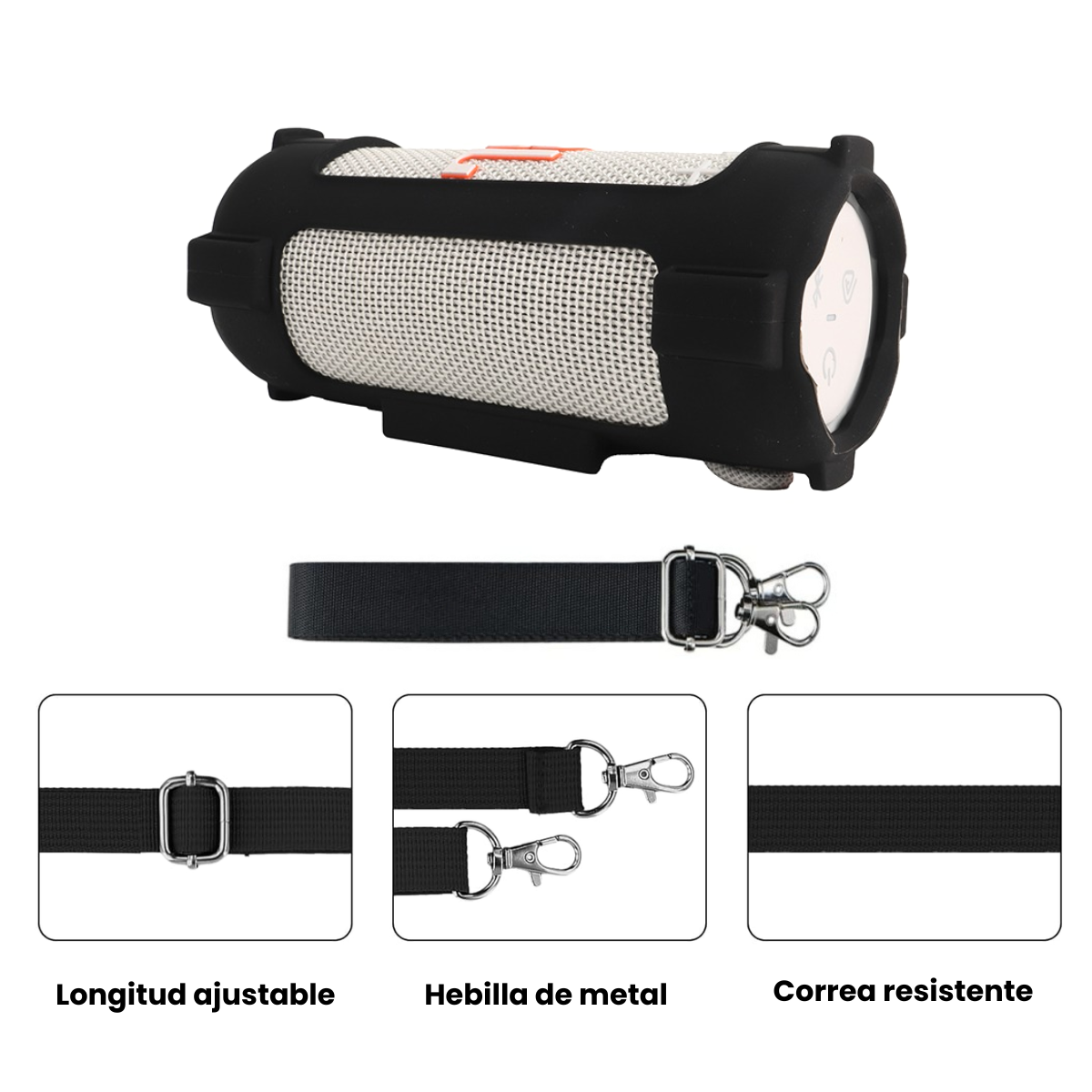 Silicona Protectora JBL Grip Funda A La Medida Con Correa