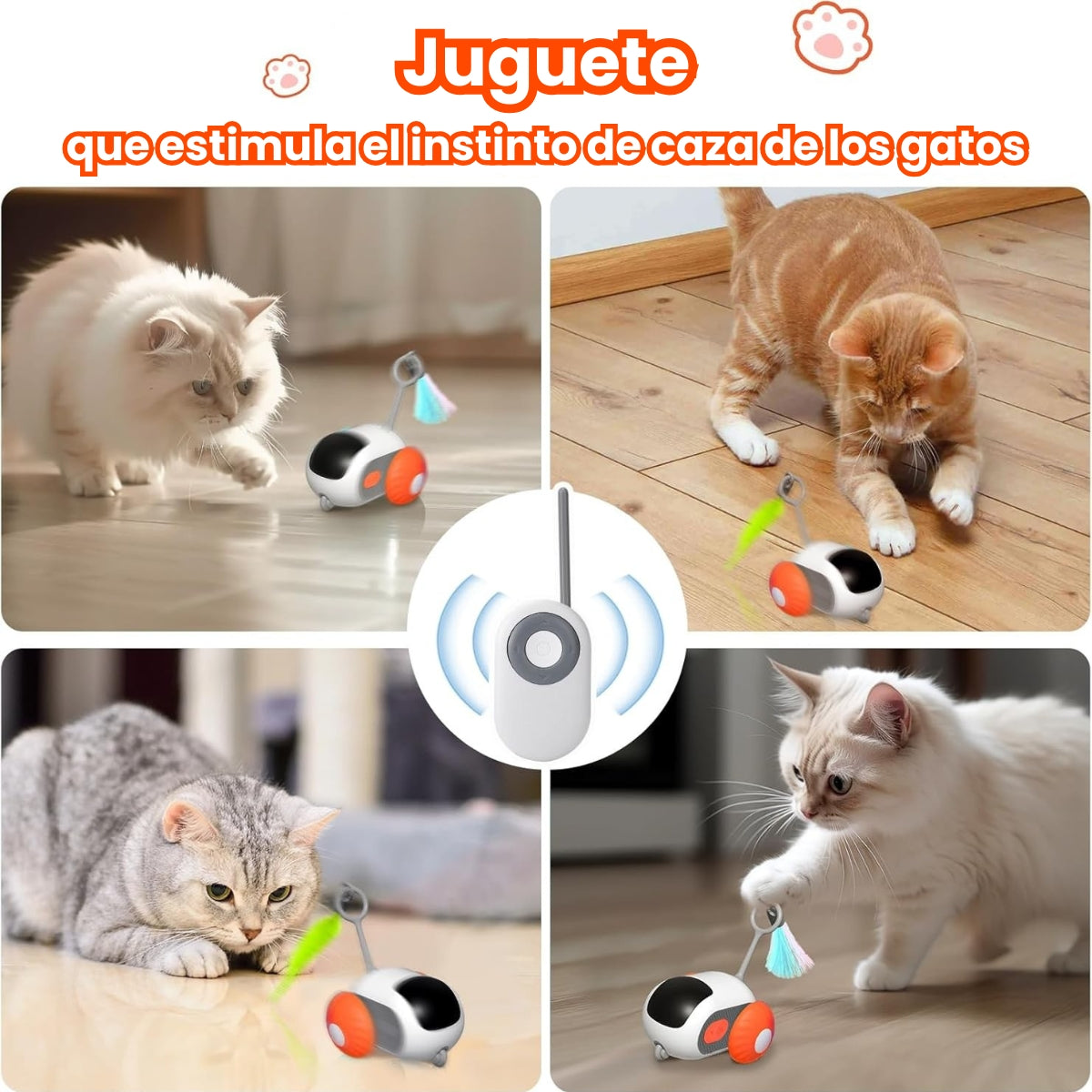 Juguete Inteligente Eléctrico Para Gato Con Control