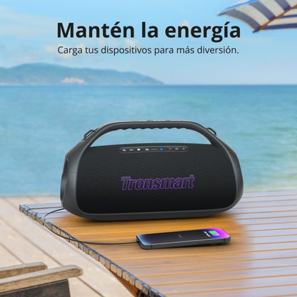 Parlante Tronsmart Bang 2 Bluetooth Portátil Altavoz 90w Led Negro 5v