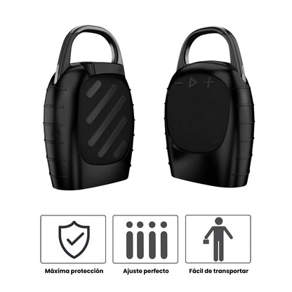 Funda Silicona Jbl Clip 5 Forro Protector Resistente Negro