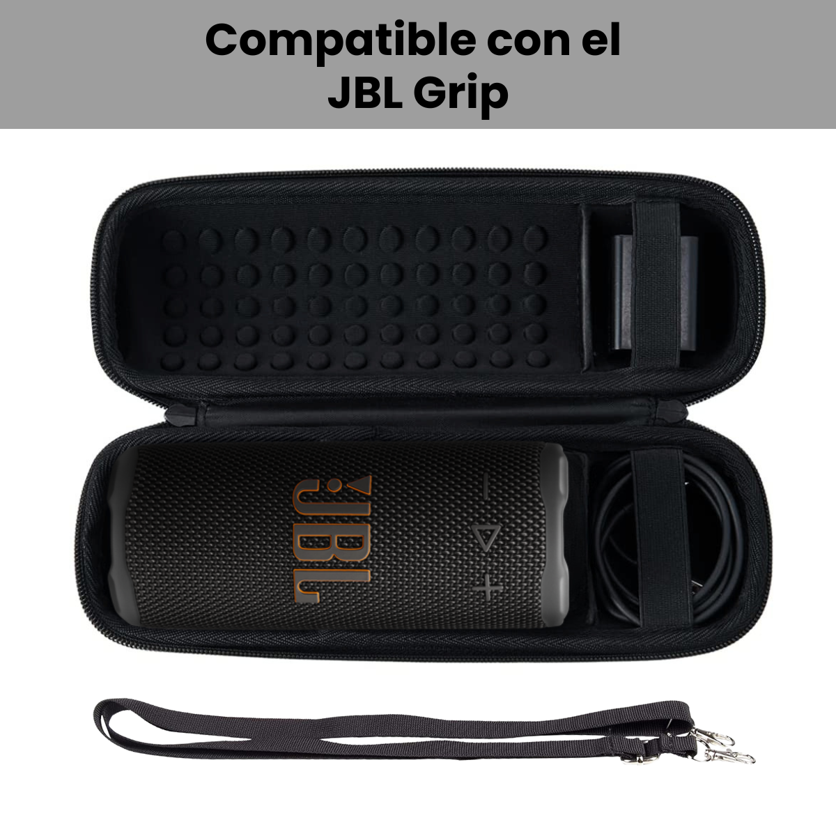 Estuche Rigido Jbl Grip Protector A La Medida Con Correa