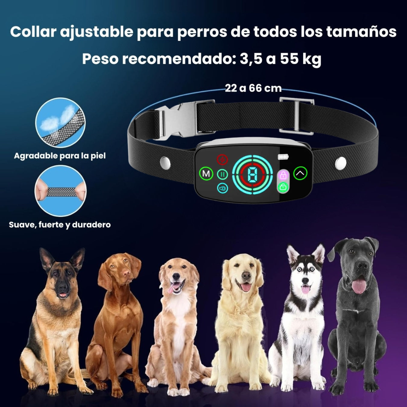 Collar Anti Ladridos De Entrenamiento De Perros Inteligente