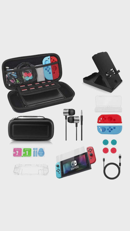 Kit Nintendo Switch Estuche Rígido Y Accesorios Varios