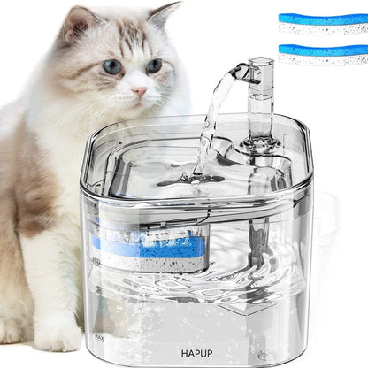 Fuente Purificadora Automática De Agua transparente para gatos.